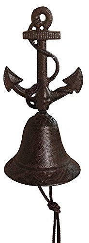 zeitzone Türglocke Anker Glocke Gusseisen Maritim Nostalgie Antik-Stil Braun