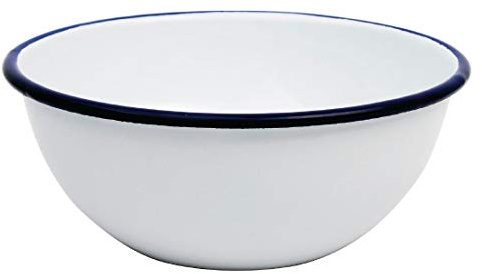 Olympia Enamel Pudding Bowl of Steel Heat and Chemical Resistant 140mm Pack of 6