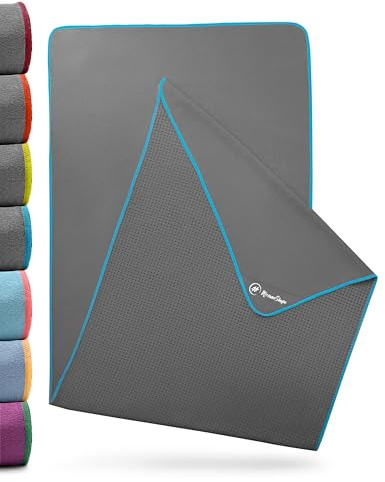NirvanaShape Yoga Handtuch rutschfest | Hot Yoga Towel mit Antirutsch-Noppen | hygienische Yogatuch-Auflage für Yogamatte [ 185 x 63 cm ]