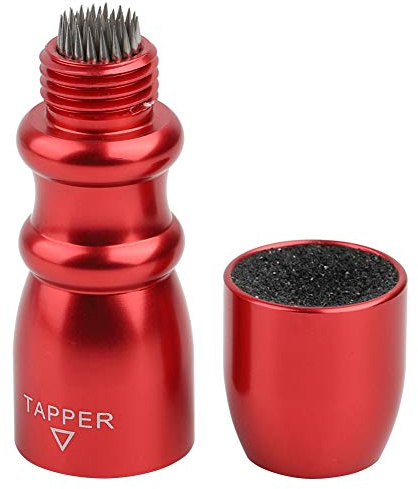 Alomejor Billard Queue Tip Trimmer Tapper Zubehör Werkzeuge Snooker Dime Shaper Reparatur Cue Spitze Burnisher(Rot)