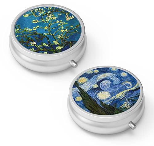 Pill Box 3 Compartment Small Pill Case,Portable for Pocket or Purse Pill Organizer Pill Container Holder to Hold Vitamins, Medication, Fish Oil and Supplements(2PCS)