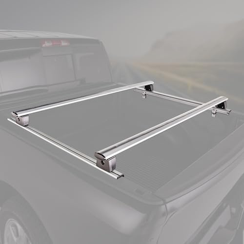 Menabo - Portabicicletas de Techo Compatible con GMC Sierra 1500 Set Pick-Up | Portabicicletas portaequipajes de Aluminio 4 Piezas Negro