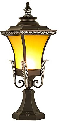 WFZRXFC Säulenlampe für den Außenbereich, rostfrei, Säule, Victoria, Landschaftsbeleuchtung, Aluminium, europäisch, Garage, Pavillon, Poolrand, Laterne, Dekoration, Gartenlampe, rostfrei, E27