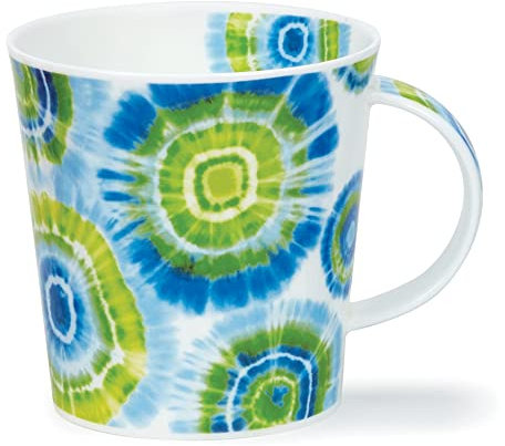 Dunoon Mug en porcelaine anglaise Vert Tie-Dye en forme de cairngorm 0,48 l