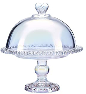 KARACA Rory Steh Cake Stand, 19 cm, Elegant Glass Cake Stand for Stylish Presentations and Memorable Enjoyment Moments