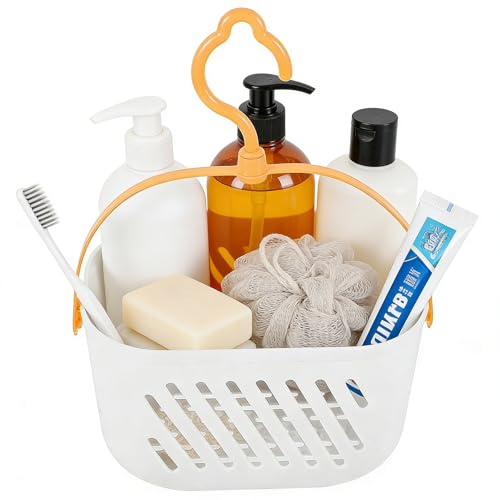 Cabilock Hängender Duschkorb Badezimmer Organizer Kunststoff Duschkorb Zum Hängen Für Reinigungsmittel Kosmetika Und Toilettenartikel Platzsparender Aufbewahrungskorb 12.60 X 8.46 X 4.92 in