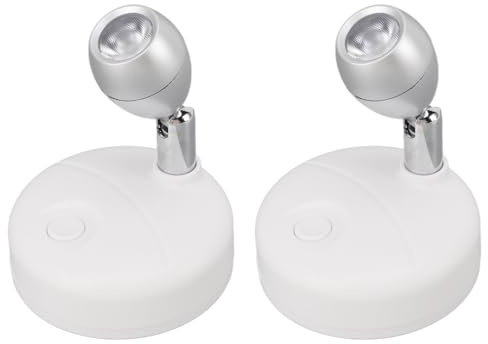 Fockety RGB kabelloser LED-Strahler, batteriebetriebene Akzentbeleuchtung, Mini-Puck-Licht für den Innenbereich, dimmbares Uplight mit Fernbedienung und drehbarem Kopf für die Kunstmalerei
