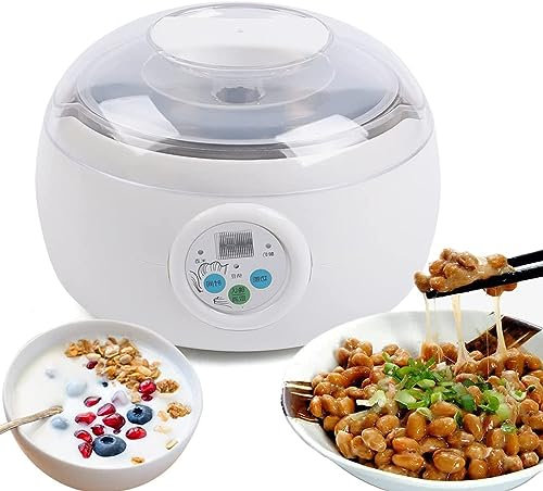 Generic Macchina per la fermentazione intelligente Natto, 1,5 l, per yogurt e natto, con controllo costante della temperatura, per la produzione di formaggi biologici e pane a lievitazione naturale,