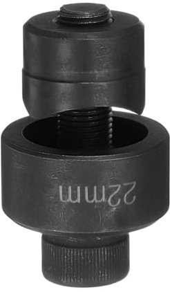 QUARKZMAN Blechlochstanze 22mm aus Lagerstahl Präzises Schneiden Manuelle Durchschlagwerkzeug-Set für Metallblech, Spüle, Edelstahl, Schwarz