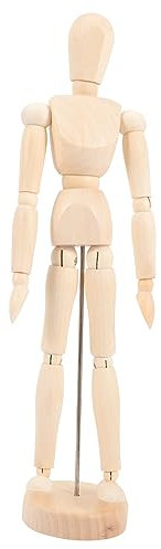 IWOWHERO Bewegliche Holzfigur Mit Stand Gelenkiges Zeichenmodell Für Skizzen Und Kunst Leichtes Holzpuppen-dekor Für Tisch Und Zuhause Zum Malen Basteln Künstler Und Büro
