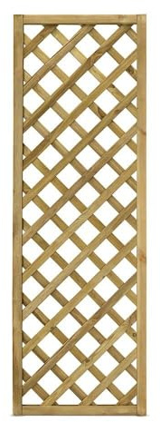 Grigliato in legno a Maglia Diagonale Gaia 60x180 Cm Color Naturale impregnato in autoclave