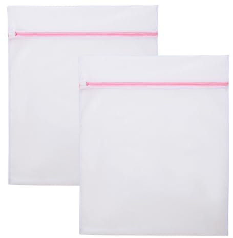 2 Pièces Filet Linge Machine à Laver, Sac Filet de Lavage à Linge, Avec Ffermeture éclair Dissimulée (40 x 50 cm)