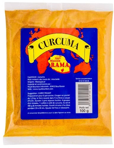 MAISON RAMA - Ile de la Réunion - Epices : (Curcuma - Lot 1 Sachet 100g)