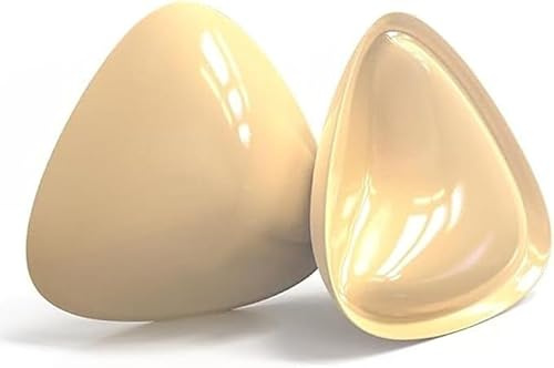 tifee Push up Bra, 2 Pairs of Double-Sided Adhesive Pads for Women, Triangular Silicone Pads, Suitable for Any Cup Cover for Women and Girls,B cup Gold