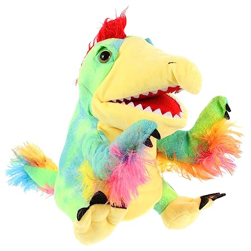 Realistische Dinosaurier Handpuppe Selbstgemacht 1 Stück Pp Baumwolle | Geschichtenzeit Handspielzeug, Interaktives Rollenspiel für Kinder, Fördert Fantasie und Aktivität