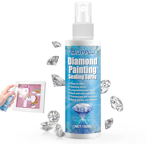 Diamond Painting Versiegelung Spray, Versiegelung Diamond Painting, Dimond painting Zubehör, Starke versiegelung, Langlebig und Fest, Transparent und Spurlos, 150ml