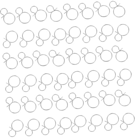HOMSFOU 100pcs Figure 8 Shape Hooks for Chandelier Suncatcher Ornament Hooks Crystal Lamp for Suncatchers Silver