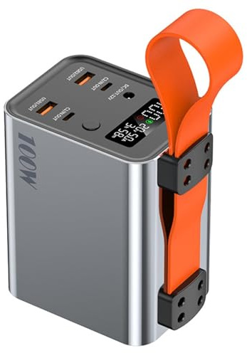 100W Super Fast Charging 60000mAh Power Bank, caricatore portatile a 4 porte con PD Type-C per iPad del telefono portatile - grigio