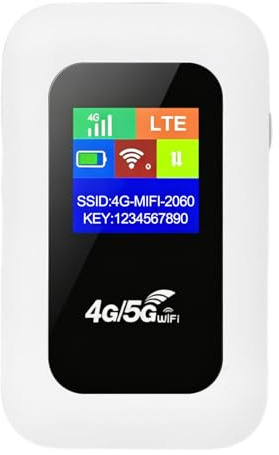 Portable 4G LTE Mobile WiFi Router with SIM Card Slot, Pocket WiFi Hotspot 150Mbps, Plug & Play MiFi Device, Connect Up to 10 Devices, Travel WiFi Router for Caravan, Camping & Remote Work
