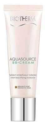 Biotherm Aquasource BB Cream, Crema Perfeccionadora Hidratante, Tono Medium to Gold 30ml