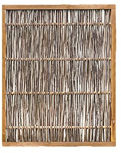 Weidenprofi Sichtschutz, Haselnusszaun Modell KOMFORT, Flechtzaun aus Hasel, Größe (BxH): 120 x 150 cm, massiver Holzrahmen 3,5 x 7 cm