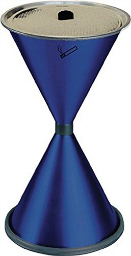 Standascher blau Stahlblech mit Einlegesieb Metall H770xD.405mm