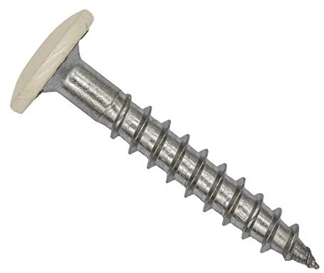 TWISTEC Trespo-Fassadenschrauben, Terrassenschrauben, Holzschrauben, Spanplattenschrauben aus Edelstahl (Creamweiß RAL9001, 4,8x38mm)