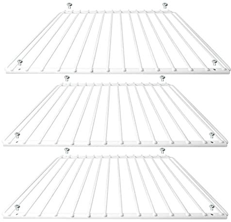Spares2go recouvert de plastique réglable étagère Rack pour réfrigérateur congélateur Dometic (Blanc, Lot de 3)
