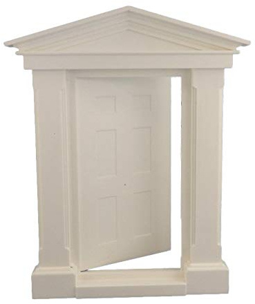 Melody Jane Dolls House White Plastic Georgian Front External Door1:12 Scale DIY Builders