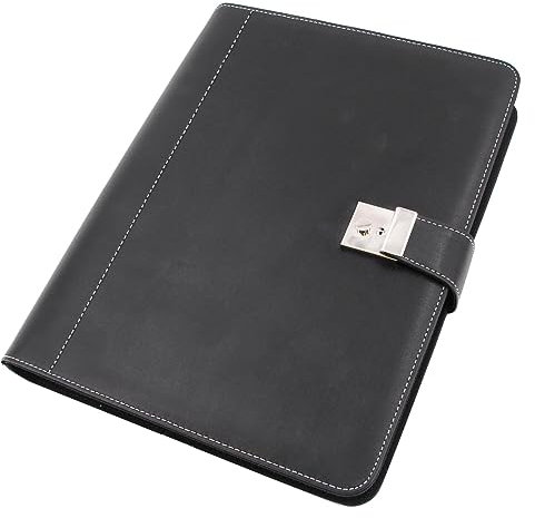 Alassio Dokumentenmappe, DIN A4, Lederimitat, schwarz