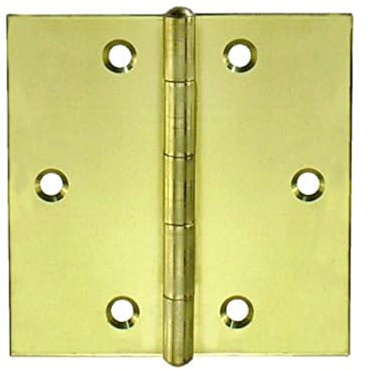 Connex DY200612 Lot de 2 pièces Charnières Laiton/anguleuses 50 x 50 mm