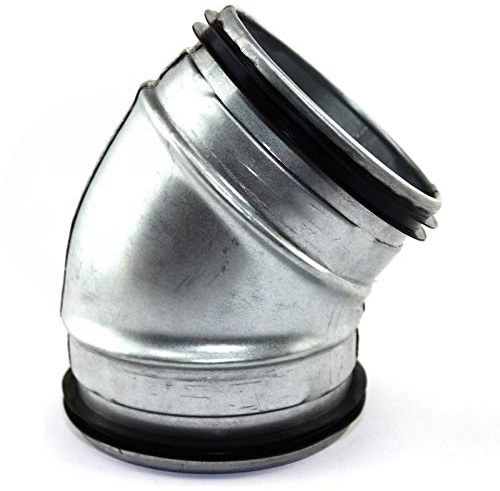 MKK® 45° Bogen Wickelfalzrohr Lippendichtung Winkel Gummilippe Ø 100 mm