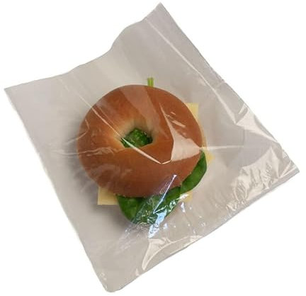 Tezraftaar® 1000 x Film Fronted Paper Bags 10 x 10 Clear Cellophane Window White Sandwich Food Takeaway Storage Bags for Snakes Desserts Chocolates