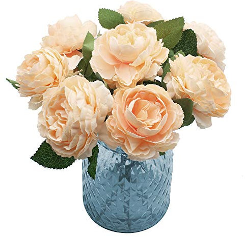 NewZC 8 Köpfe Künstliche Blumen Pfingstrose Gefälschte Blume