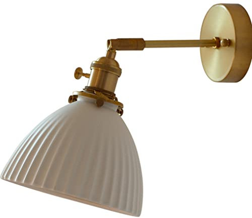 SXYSXYSXY Modern Kupfer Wandleuchte Indoor Japanischer Stil Keramik Wandlampen Nachttischlampe Minimalismus Design Dekoration Wandbeleuchtung Loft Schlafzimmer Wohnzimmer Studieren E27 D26*H25CM