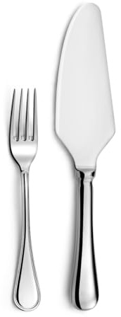 COUZON - Service à dessert 7 couverts pour 6 personnes - Lyrique - Acier inoxydable 18/10, Finition Miroir, Epaisseur 3.5 mm - Inox