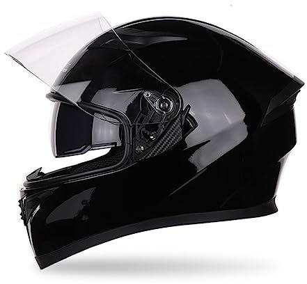 MOTESEN Vollvisierhelme Retro Moto Bike für Herren ABS Standard Motorrad Ganzjahres-Integralhelme Sportbikes Motorrad