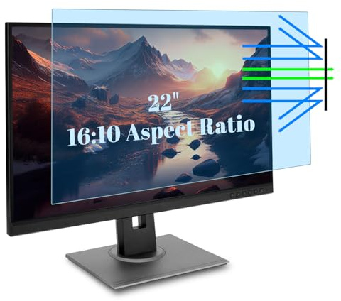 HaruYo Filtre Anti Lumière Bleu Premium Compatible avec Diagonal 22 Pouces Laptop, Amovible Laptop Protecteur Écran, Soulage Fatigue, Bloque La Umière Bleue Les UV Film pour 22” Laptop (16:10)