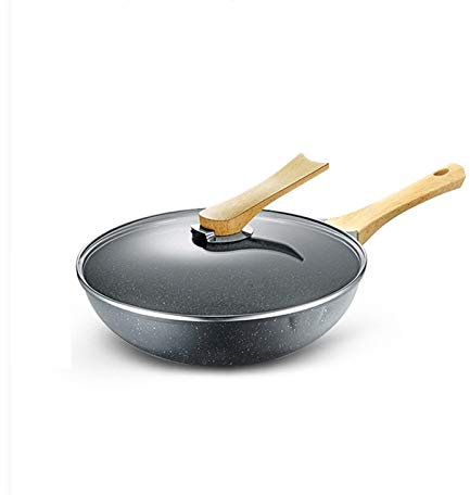 Aluminiumstekpanna-wok, non-stick-panna, rökfri wok, specialpanna, universell gasspis, 30 cm vision