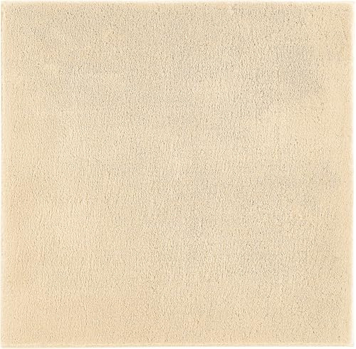 andiamo Badezimmerteppich Arezzo,Badematte,80 x 80 cm, Creme | Badteppich mit Noppen-Rückseite,Duschvorleger aus 100% Polyester,waschbar bei 30°C pflegeleicht