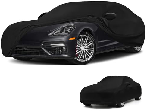 Housse de Voiture Interieur pour Porsche Panamera 2010-2024, en Satin Doux, Extensible, Respirante, Protection Contre la Poussière, pour Garage Souterrain, Exposition de Voiture