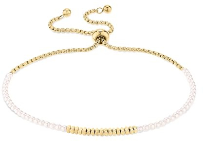 Tamaris Armband für Damen mit Zugbandverschluss, Beads mit Stoffarmband I wasserfest I Armschmuck für Damen