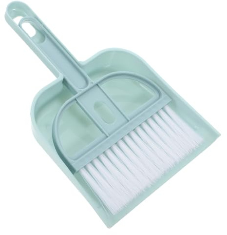 Healvian 2pcs Practical Mini Broom and Dustpan Cleaning Cages Desktop Household Use Efficient Cleaner