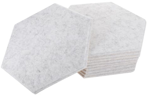 ULDIGI 10stücke Akustische Wandpaneele Hexagon Schallabsorbierend Schalldicht Akustische Paneele Schallschutzplatte Schalldämmmaterial Lärmbekämpfungswerkzeug