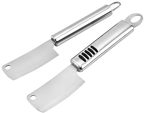 TOPBATHY 2stücke Teiliges Edelstahl Mini-küchenmesser Und Käsespachtel Rutschfeste Multifunktionale Cleaver Für Küche Buttermesser Rostfrei Komfortabler Griff Für Haushalt Und Gastronomie