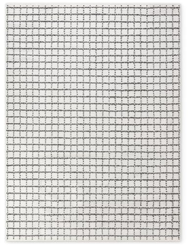 Wohnzimmerteppich - Weich & gemütlich - 200cm x 280cm - Weiß-Anthrazit - 3D Effect - Schlafzimmerteppich, Boho, Scandi