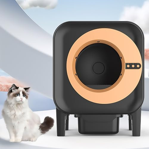 Pucaru Lettiera Gatto Autopulente, Lettiera Autopulente per Gatti con Sistemay Anti-pizzicamento, Controllo Tramite App, Pulizia Intelligente/Raccolta Dinamica