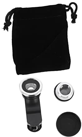 Mikikit 2sets Fisheye Phone Lens Kit Smartphone Camera Lens for Landscape Flower Macro Photography