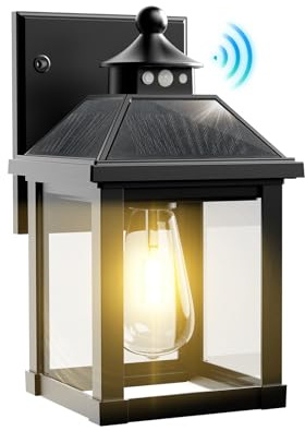 COLBOR Farolas Solares Exterior, Luces LED Exterior con Sensor de Movimiento, IP65 Impermeables Lamparas Solares para Garaje Balcón y Patio