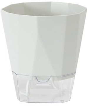 Selbstbewässernder Übertopf, afrikanische Veilchen, transparenter Kunststoff, automatische Bewässerung, Pflanzgefäß, Blumentopf, quadratischer Blumentopf für alle Zimmerpflanzen, Sukkulenten, Kräuter